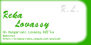 reka lovassy business card